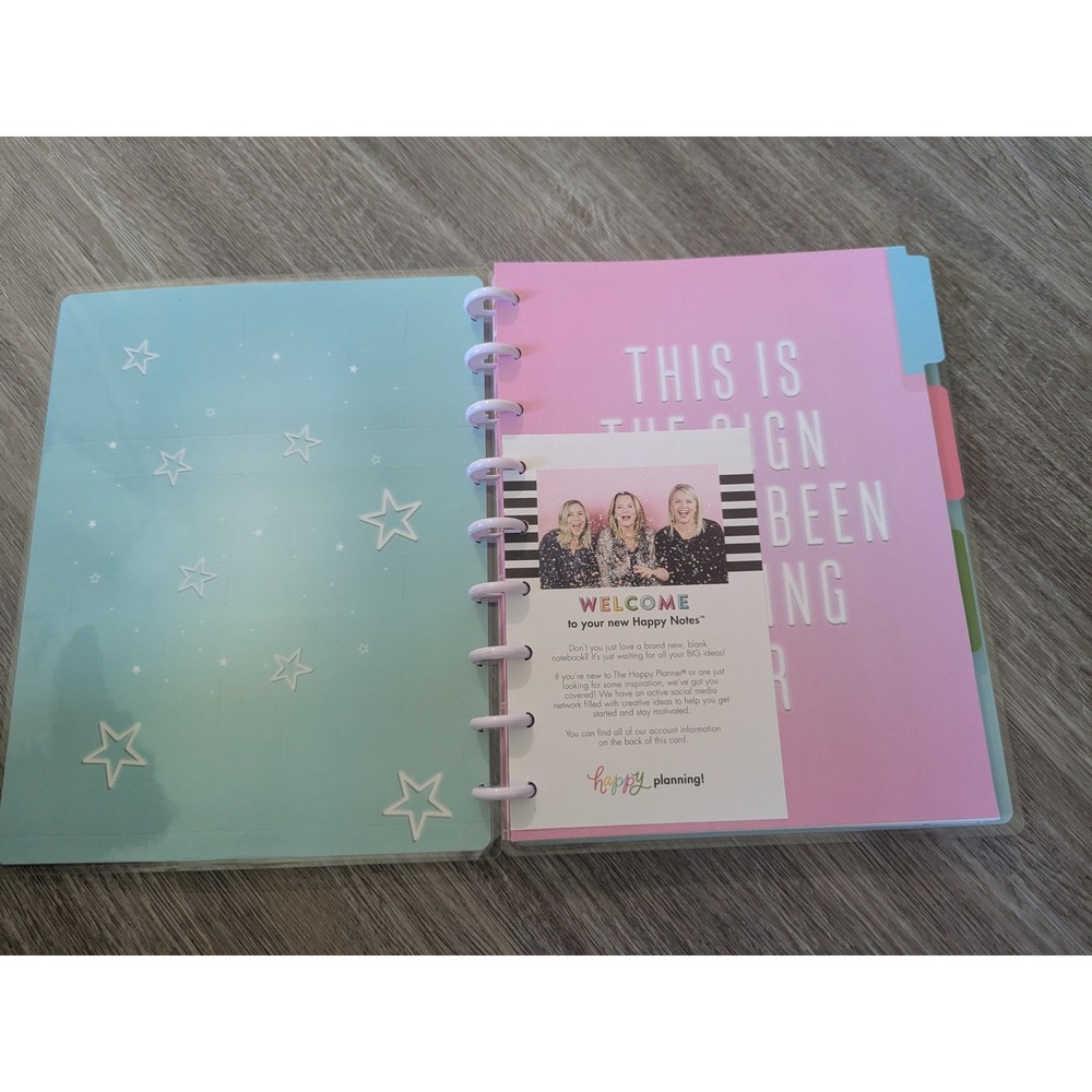 New Happy Planner Notes Disc Bound Notebook Seize The Day Undated Stickers - Picture 3 of 13